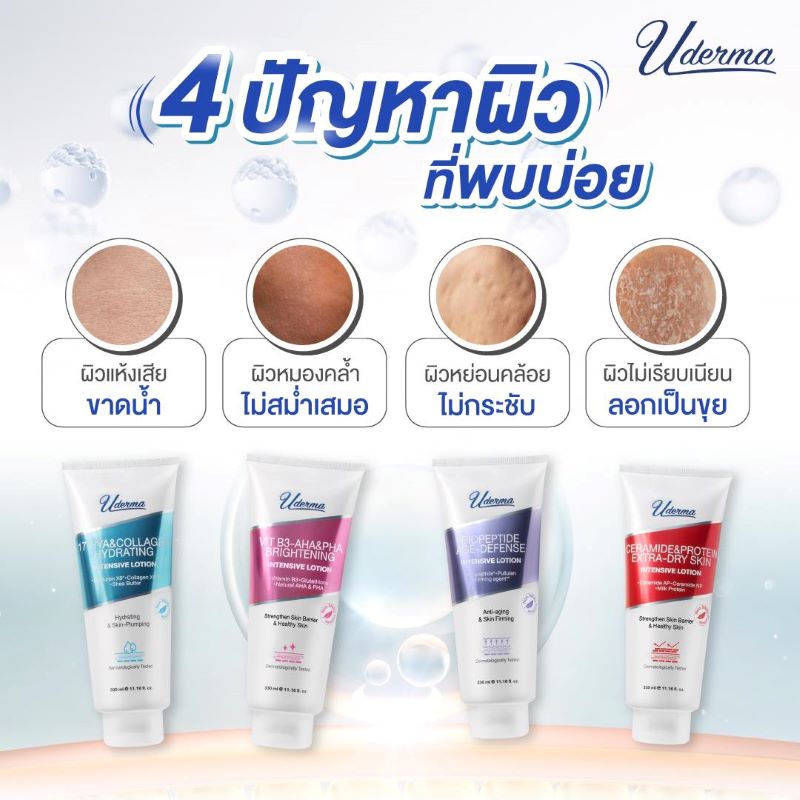 UDERMA 17 Hya&Collagen Hydrating Intensive Lotion 70ml , Uderma , ยูเดอร์มา ,โลชั่นเข้มข้น